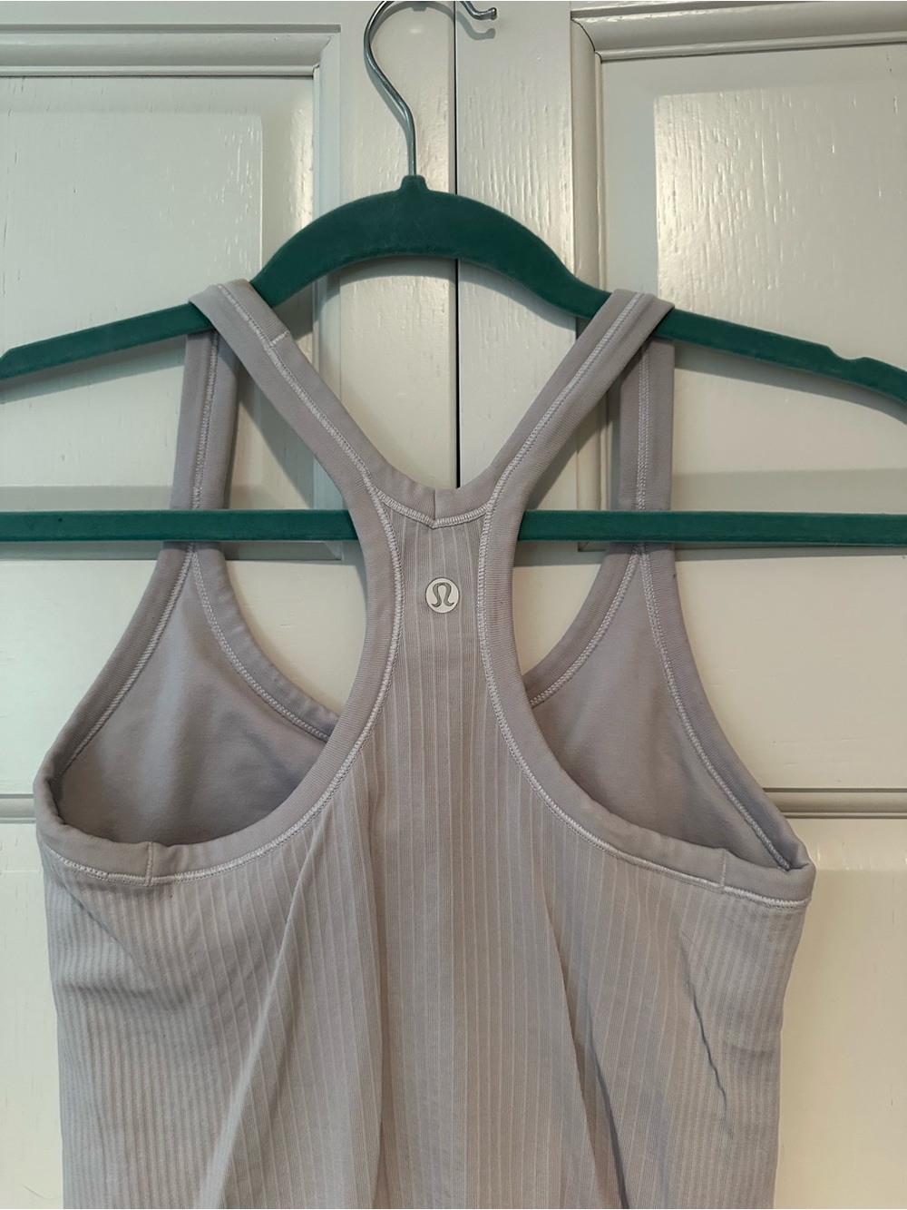 lululemon athletica light gray ribbed racerback tank